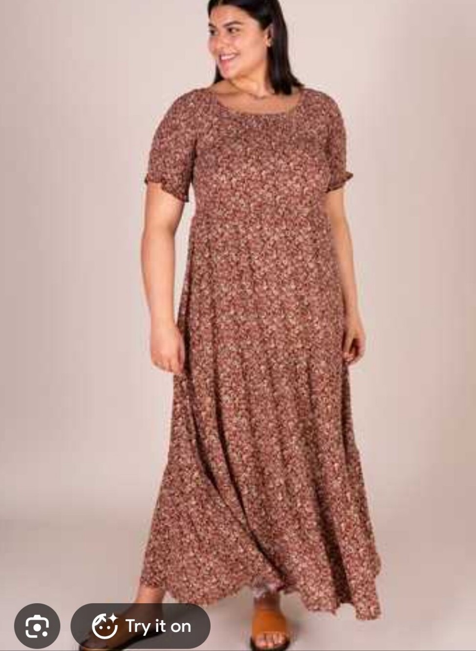 Natural Life Women's Daisy Tiered Maxi Dress Floral Autumn Size Large/XL Boho